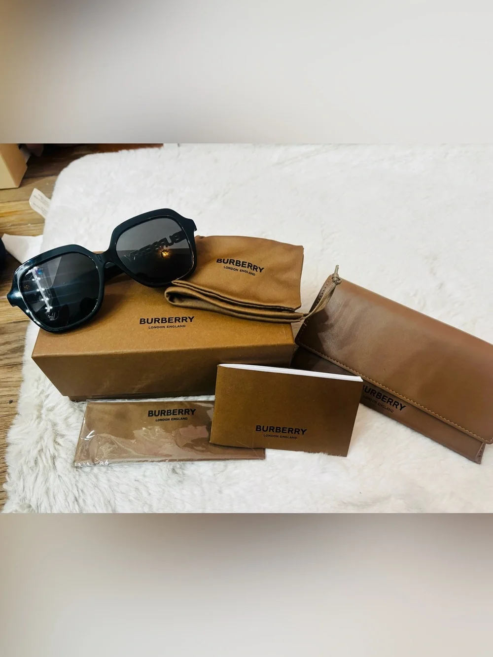 Burberry Black Women's Oversized Sunglasses with Dark Lenses